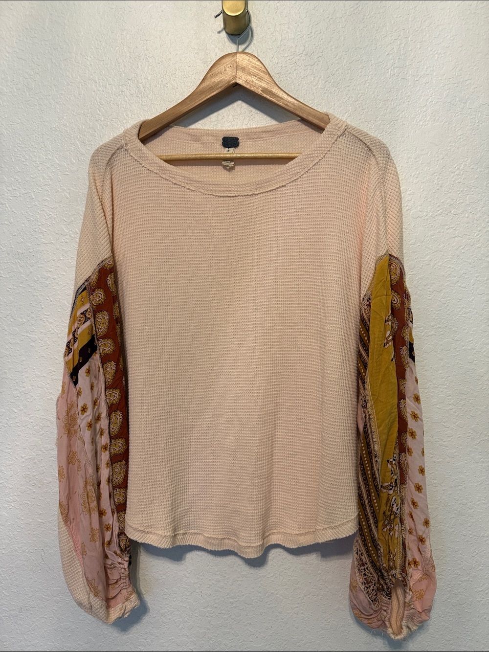 Free People We the Free Blossom Thermal long sleeve boho top sz Small